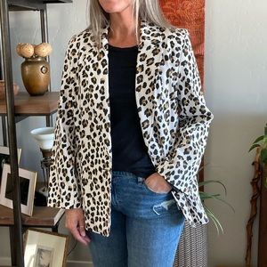 Vintage Women’s Leopard Print Cotton Jacket by Lew Magram Size Large
